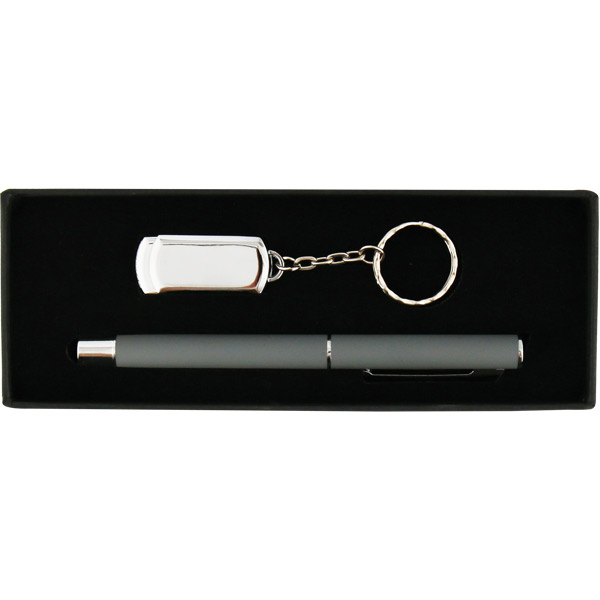 8210-16GB Metal USB Bellek ve Kalem Seti